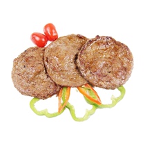 Zhengda top beef patty synthetic black pepper steak burger meatloaf 1 thousand grams about 18 slices of conditioned hamburger cake
