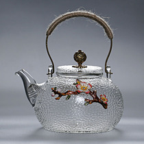 Japanese high temperature resistant glass pot hammer boiling teapot electric pottery stove special kettle copper handle glass lifting beam teapot teapot