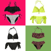 Swimsuit Women Sensation Bikini Hans Prints Chests Small Breasts Gather Triangle Split Swimsuit Seaside Resort Spa