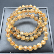 Natural Titanium Crystal Single Ring Bracelet Hair Crystal Handstring Hair multi-dense F13