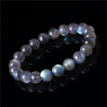 Natural gray Moonstone bracelet single circle female pull stone hand string blue color light Moonstone crystal jewelry