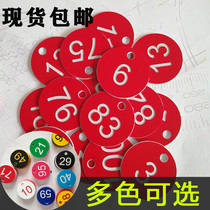 Digital number plate customization 200 queuing number plastic key storage hand plate bath ring spot