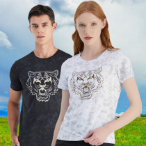 Exploring Tutor Outdoor Sports Speed Dry T-shirt Male And Female Short Sleeve Round Collar Summer Running Hiking Lovers Casual Blouse Print