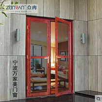 Ningbo Zhongran 88 flat open gold steel mesh screen anti-theft screen door screen custom anti-mosquito invisible screen door door installation