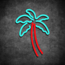 Yunchuang car sticker 80 season neon sense coconut steam wave tropical style retro personality waterproof sticker