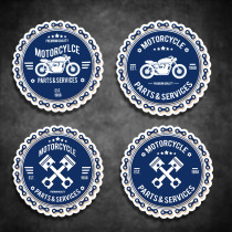 Yunchuang car stickers locomotive personality Harley retro motorcycle fuel tank stickers flower waterproof reflective stickers