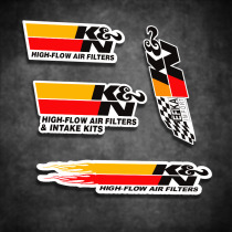 Yunchuang car sticker KN high performance air filter car scratch decoration decal modified reflective waterproof sticker