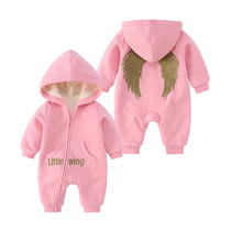 (Broken code clearance) newborn baby jumpsuit womens baby clothes autumn and winter suit winter plus velvet warm winter wear