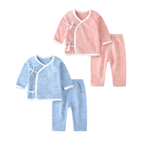 Boys home clothes pajamas Spring male newborn baby female baby monk suit