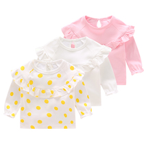 (Broken code clearance) girls spring and autumn base shirt long sleeve cotton spring baby wave dot shirt