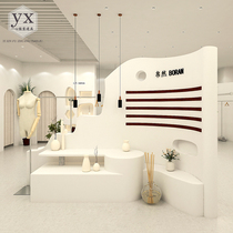 Clothing store display rack decoration design womens clothing store CAD map floor plan shop 3D renderings door head customization