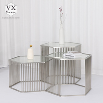 Nordic mens and womens clothing store middle flow table display table shoes bag window display stand middle island display table