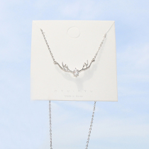 A deer has your necklace female Korean version of ins simple student Moren Elk Horn choker best friend birthday gift