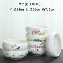 Cheap defective tea wash ceramic pen wash household ashtray fleshy flower pot Hydroponic one-leaf lotus non-porous basin Defective