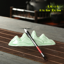 Xiangyun creative ceramic pen holder Multi-function pen drag tea table ornaments Tea wash tea pen shelf Large tea ceremony zero with pen wash