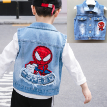 2019 Spring and autumn mens clothing Cowboy waistcoat Baby waistcoat CUHK Girl Cowboy waistcoat Waistcoat Girl Slim Fit Jacket