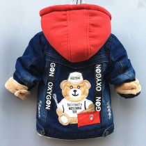 Boy thick coat plus velvet cotton clothes warm autumn and winter clothes Children Baby Girls childrens clothing cowboy winter children tide