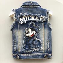 Boy autumn denim vest vest little boy Spring and Autumn 2 coat 3 Children 4 Korean version thin 7 years old 5 waistcoat tide 6