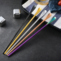 Japanese style 304 stainless steel long handle mixing stick Coffee spoon Creative ice spoon Chicken tail wine bartending stick Honey spoon