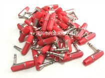 Large three-core 6 35mm plug welding male head tuning bench microphone 6 5TRS audio plug L type elbow