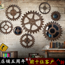 loft Industrial wind gear decoration crafts antique vintage old wall Bar Cafe pendant hanging