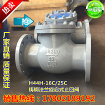 H44H-16C high temperature resistant steam cast steel swing flange check valve one-way check valve DN15-500