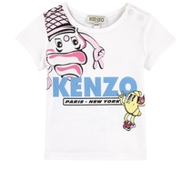 Meow Paving Europe Kenzo Takata Xian Three-spring Summer Girl Ice Cream Short Sleeve T-shirt With Buckle