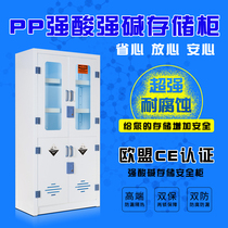 pp medicine cabinet fume hood reagent cabinet laboratory strong acid and alkali corrosion resistant cabinet 60 gallon double lock safety cabinet