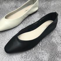 Brand withdraw the cabinet and clearing 2023 new leather female leather shoes simple and comfortable soft - leather casual working shoes