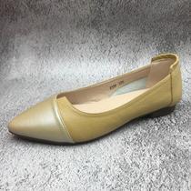 Brand clearance handles 2023 tip - head shallow leather female single shoes comfortable flat soles soft sole color color color color shoes