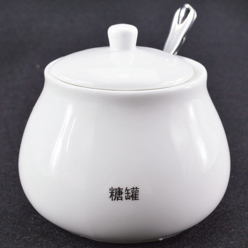 镁质强化瓷 糖罐|砂糖罐 白瓷罐 糖奶罐 咖啡糖奶罐 陶瓷罐包破损