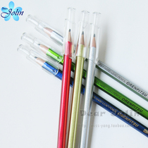 Made in Japan KUTSUWA elementary school childrens hexagonal rod wood writing pencil with pen cover 3 pieces are not easy to break