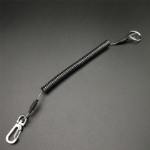 Stainless steel rod spring rope multifunction fish rod Lose Hand Rope Bag Wire Fishing Anti-Lose Rope Automatic Telescopic Hanging Rope