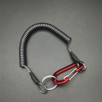 High-grade steel wire mountaineering buckle lost hand rope automatic telescopic spring rope road subpliers control fisher fishing rod fishing rod fishing rod