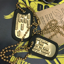 Original imported stamping gravure brass US military identity card Military dog card Soldier US tag soldier card custom