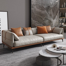 Office sofa Tea Table Combined Willpower Light Lavish Genuine Leather Trio Bits Business Guests Reception Rooms Minimalist Modern Furnishings