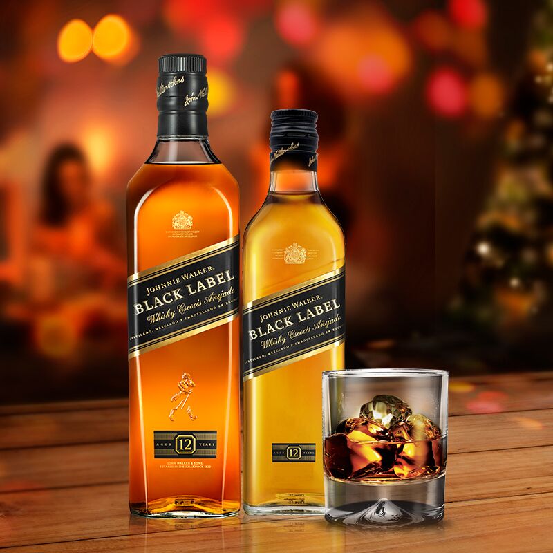 johnnie walker尊尼获加黑方黑牌威士忌500ml 200ml进口洋酒包邮