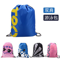 Kids Swimming Organizer Swimming Backpack Organizer Snorkeling Gear Bag Lightweight Strap Pocket Drawstring Beach Bag