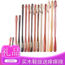 Long handle wooden childrens shoe shop shoes pick lazy Ba Zi portable Japanese multi-color household solid wood shoes pull shoes pump
