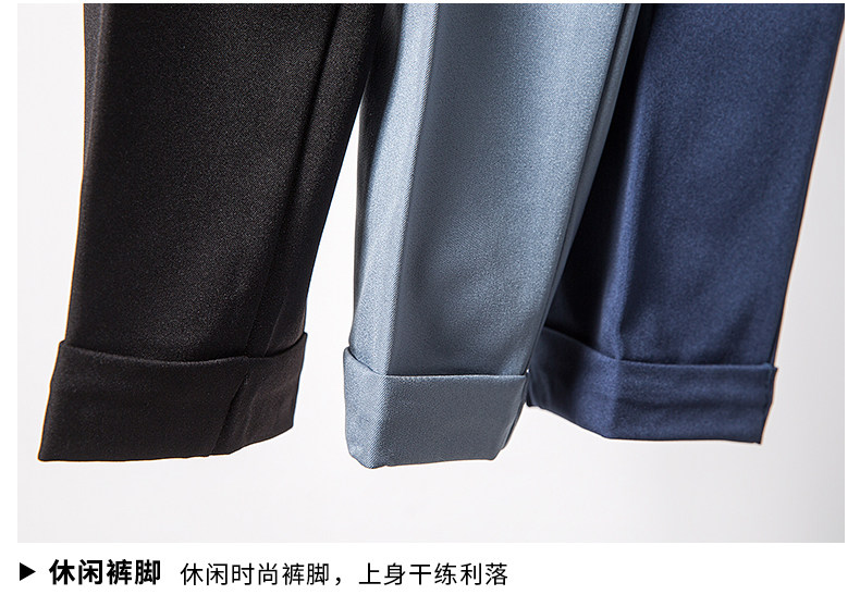 7春夏 男士韩版修身英伦风弹力九分裤男百搭休