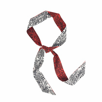 Shanghai Story True Silk Ribbon Lead Rope with girl hair with ponytail Fairy Hair Circle Summer Tie Wrap Head Accessories Strip woman