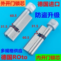 German Roto broken bridge aluminium alloy door lock core aluminium wood door lock core hand wheel lock core anti-theft lock core balcony door door