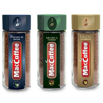 Imported Russian instant pure black coffee Macafit strong freeze-dried mellow 100g bitter refreshing and anti-sleepy