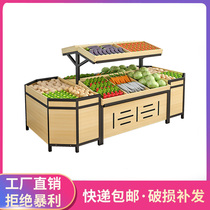 Supermarket shelves Shelves Steel Wood Promotion Fruits Middle Island Dry Goods Shelf Convenience Store Shelf Multifunctional Wooden