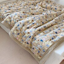 ins baby bean blanket baby plus cotton comfort blanket children autumn and winter warm skin thickening small quilt Korean version