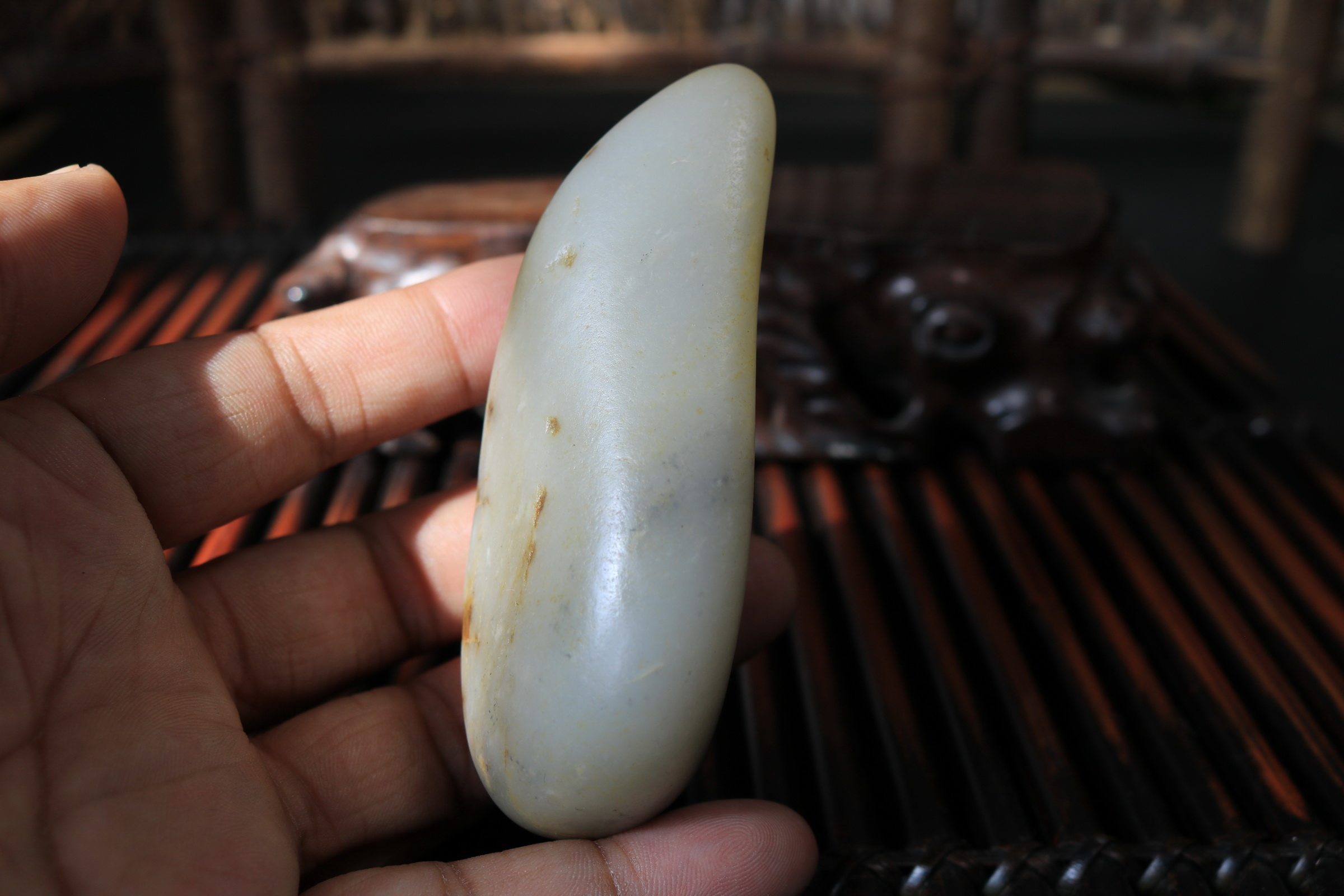 新疆和田玉石籽料原石手把件原料玩料籽玉佩男女新品生日礼品证书