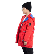 Season withdrawal boy thickens coat winter wear warm air in large childrens down jacket medium long
