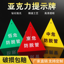 Hospital Patient Pipeline Anti-shedding Assessment Risk Level ID Acrylic UV Red Yellow Green Tricolour Signage