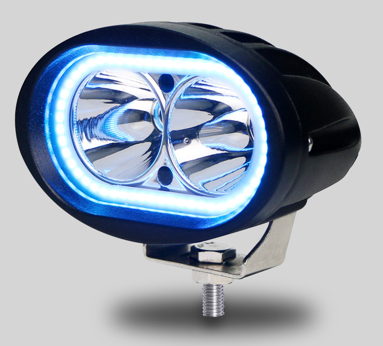 货车24伏天使眼大灯前杠射灯12v汽车远光灯超亮中网led车顶探照灯