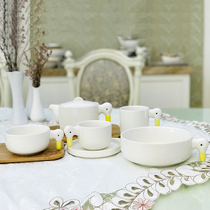 DearDali Japanese Duck Teapot Tea set Cute animal Hand painted Ceramic mug Coffee cup saucer Cartoon bowl